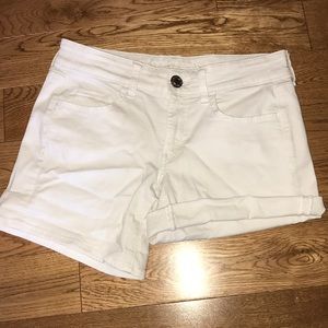 white american eagle midi shorts